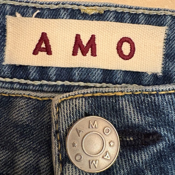 AMO Chelsea Crop Jeans In Mineral Blue Women’s 26 - Picture 7 of 14